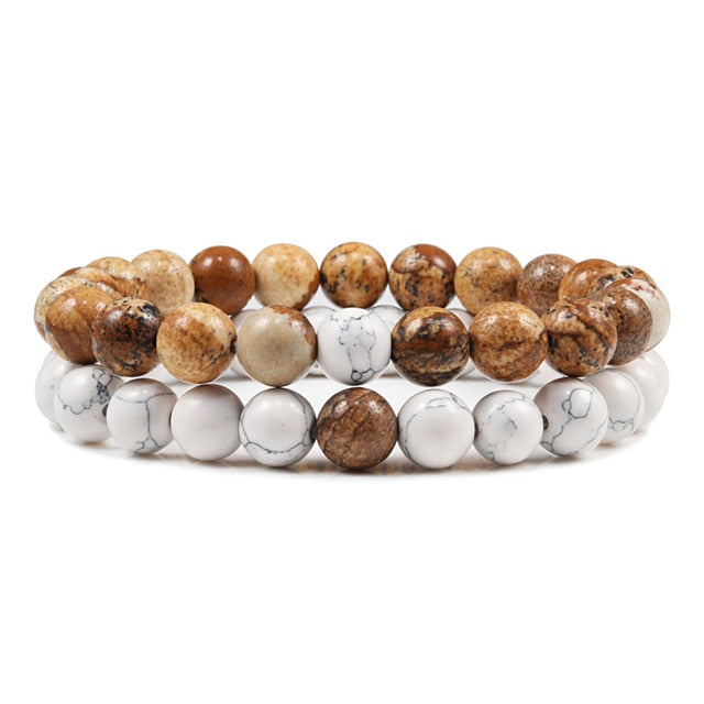 Tiger Eye Beaded Couples Bracelets