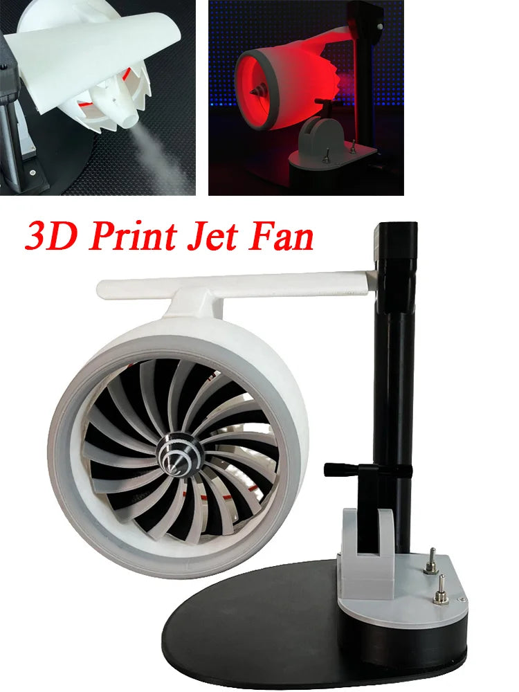 Desktop Turbo Fan Atomization Red Light Tail Flame Device 3D